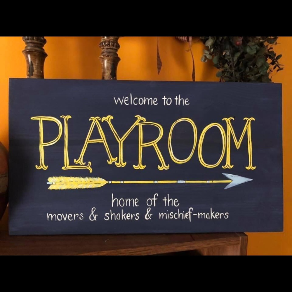 Playroom plaque